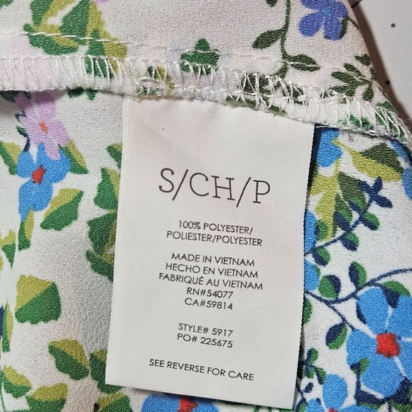 Spring Cabi Floral Sleeveless Blouse Top S Multicolor Polyester - Picture 6 of 10